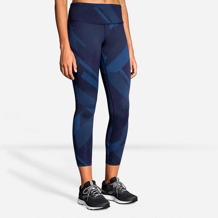 Brooks Formation Running Leggings - Women's - Blue (40825-LRCV)